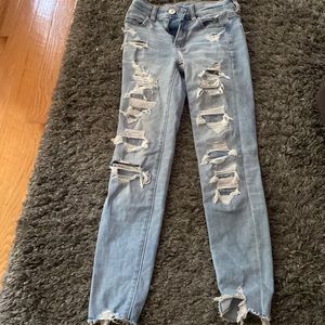 American Eagle ripped skinny jeans